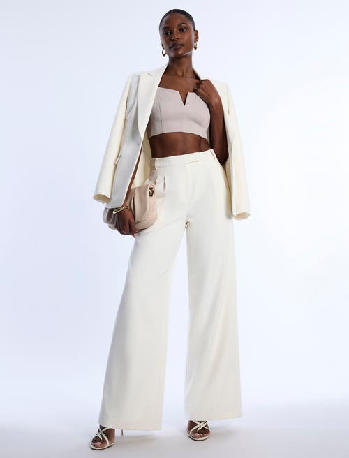Bcbg Pleat Front Wide Leg Pant