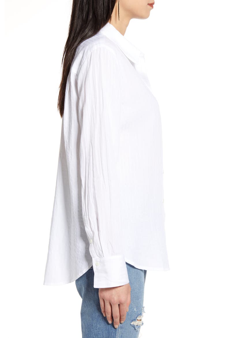 Shadow Stripe Classic Shirt, Alternate, color, WHITE