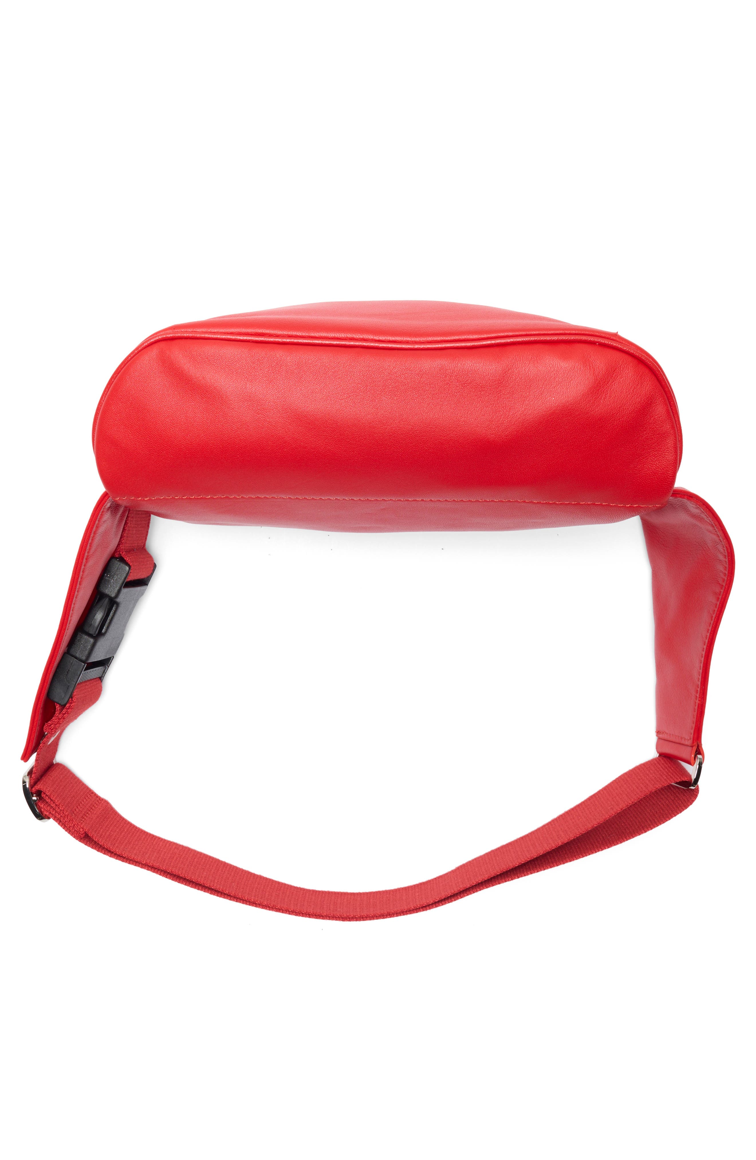 Longchamp Parisis Leather Belt Bag, Alternate, color, Vermillion