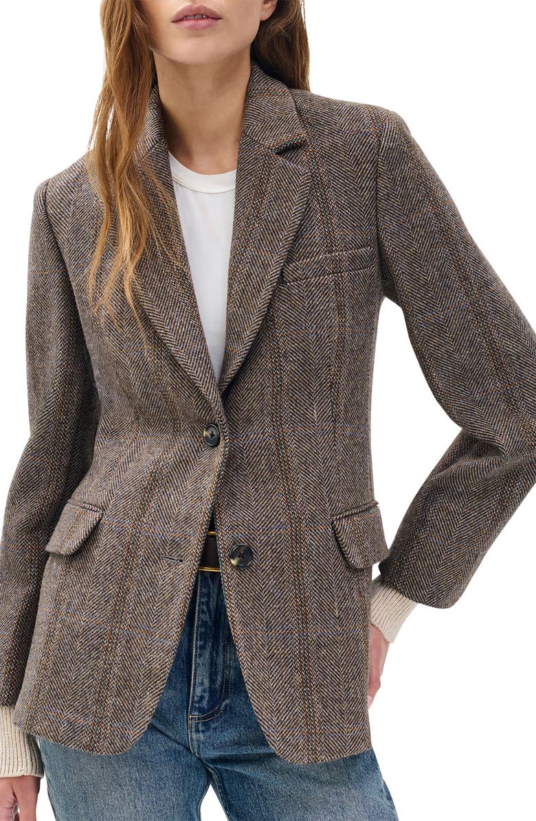 rag & bone Frank Blazer, Alternate, color, Brown Multi