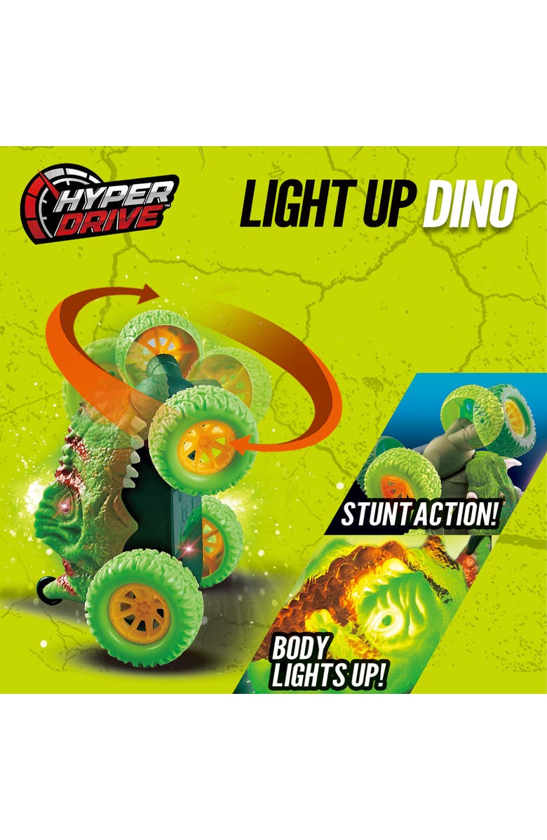 Hyper Drive RC Light Up Dino, Green Remote Control Stunt Dinosaur for Kids 5+, Alternate, color, 