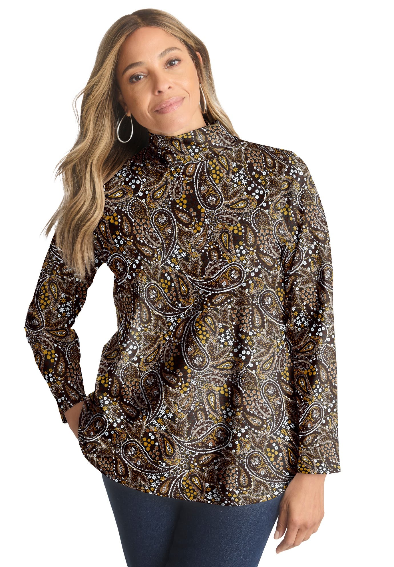 Long Sleeve Mockneck Tee - image 3