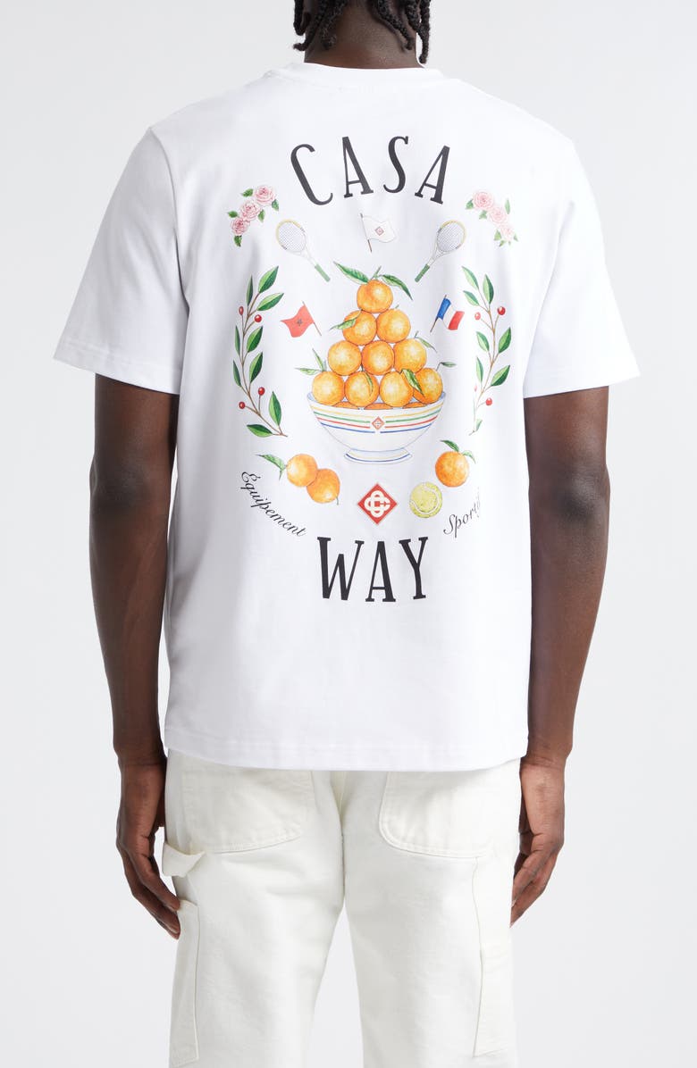 Casablanca Casa Way Organic Cotton Graphic T-Shirt, Alternate, color, Casa Way