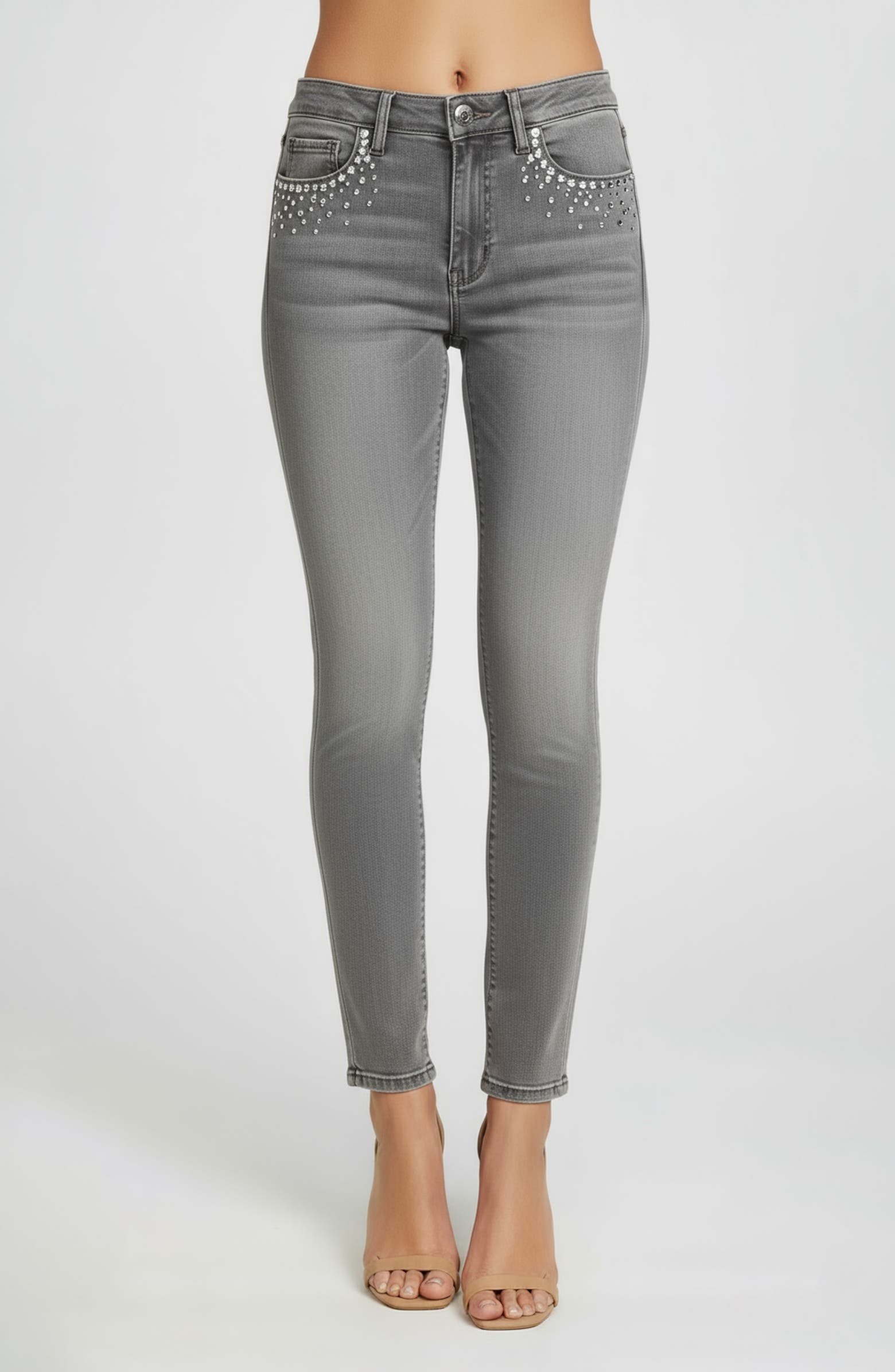 bebe The Rhinestone Slim Fit Skinny Jeans | Nordstromrack