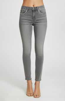 bebe The Rhinestone Slim Fit Skinny Jeans