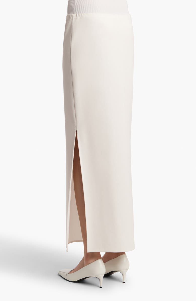 Khaite Lilith Compact Crepe Jersey Maxi Skirt, Alternate, color, Chalk