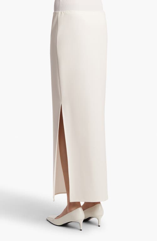 Khaite Lilith Compact Crepe Jersey Maxi Skirt In Yellow