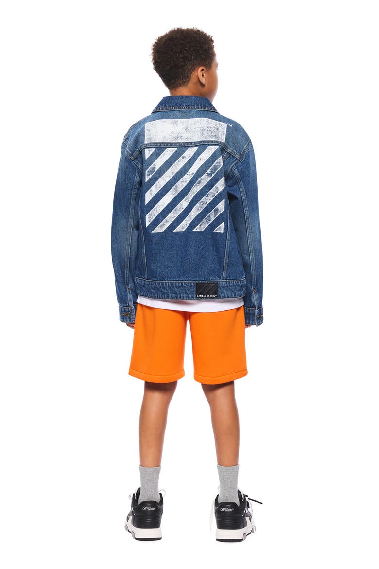Kids' Diag Denim Jacket, Alternate, color, STEEL INDIGO
