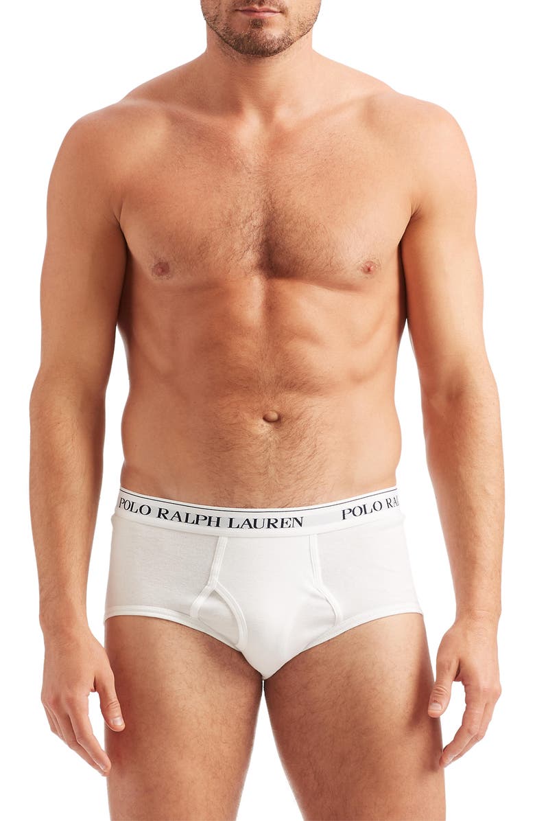 Polo Ralph Lauren 4-Pack Cotton Briefs, Main, color, White