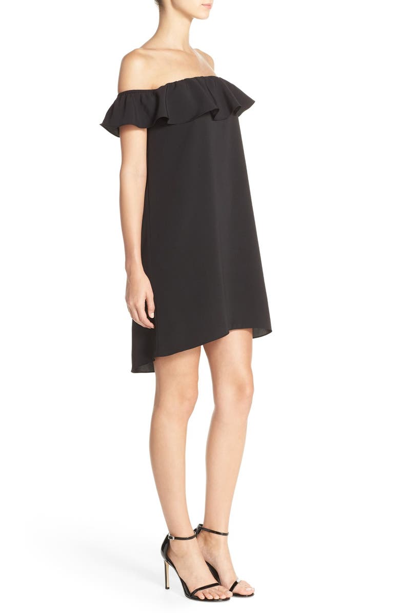 A by Amanda 'Joanna' Ruffle Off-the-Shoulder Shift Dress, Alternate, color, 
