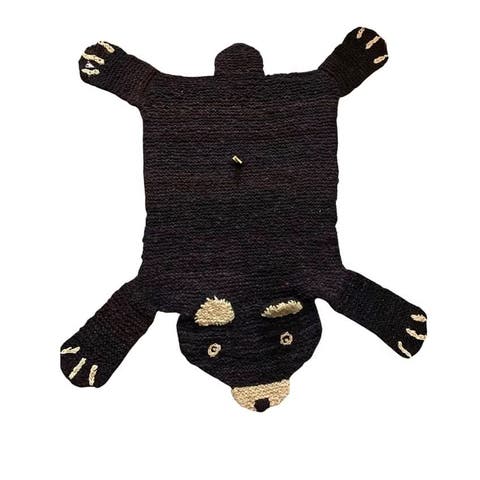 Organic Wool Play Mat + Nursery Rug | Brown Bear