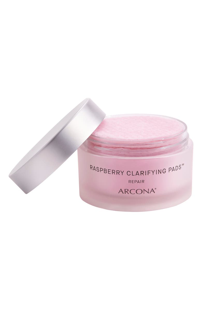 ARCONA Raspberry Clarifying Pads Blemish Reducing Face Toner Pads, Alternate, color,