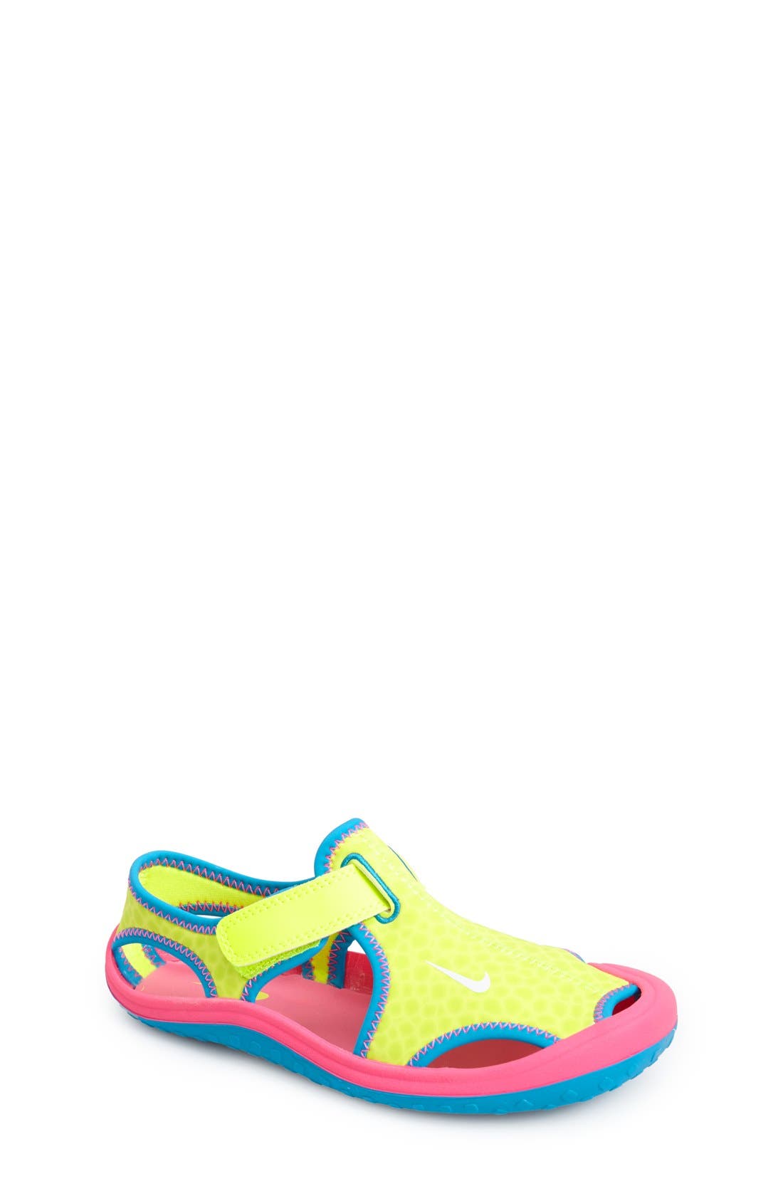 'Sunray Protect' Sandal, Main, color, VOLT/ PINK/ BLUE LAGOON/ WHITE