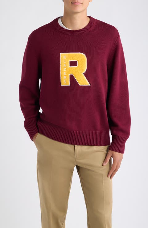 Chenille Patch Cotton Sweater