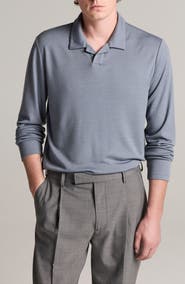 Vince Wool Interlock Long Sleeve Johnny Polo