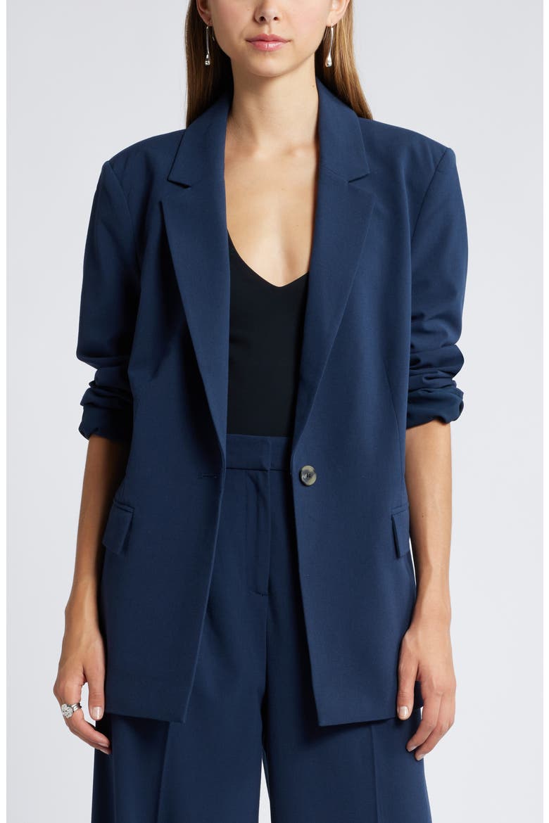 Relaxed Fit Blazer, Main, color, NAVY BLAZER