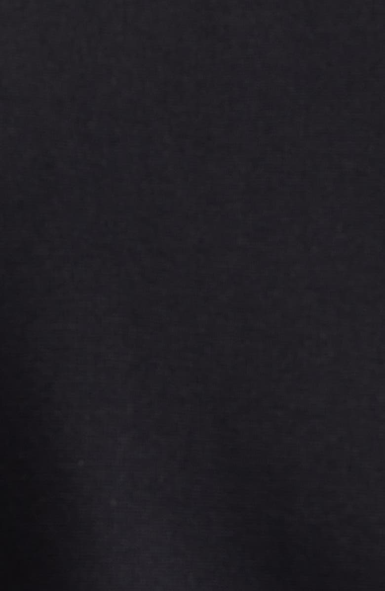 Alaïa Mesh Inset Long Sleeve Jersey Dress, Alternate, color, Noir Alaia