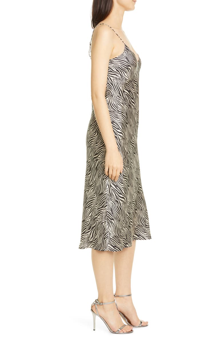 CAMI NYC Raven Zebra Silk Slipdress, Alternate, color,