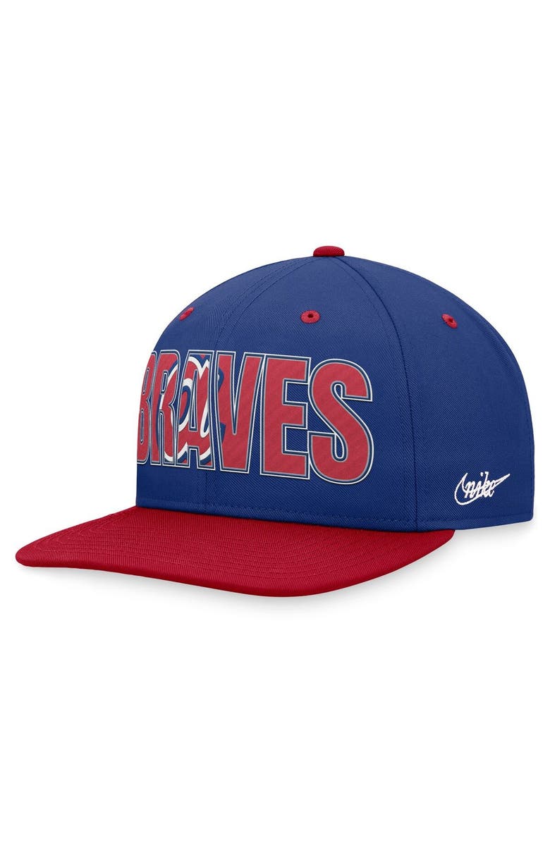 Nike Men's Nike Royal Atlanta Braves Cooperstown Collection Pro Snapback Hat, Alternate, color, 