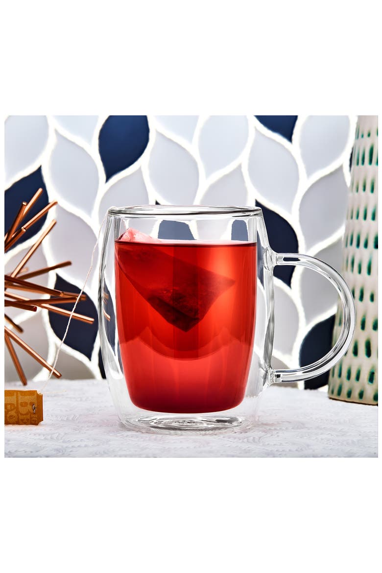 Aroma Double Wall Insulated Glasses - Set of 4, Alternate, color, CLEAR