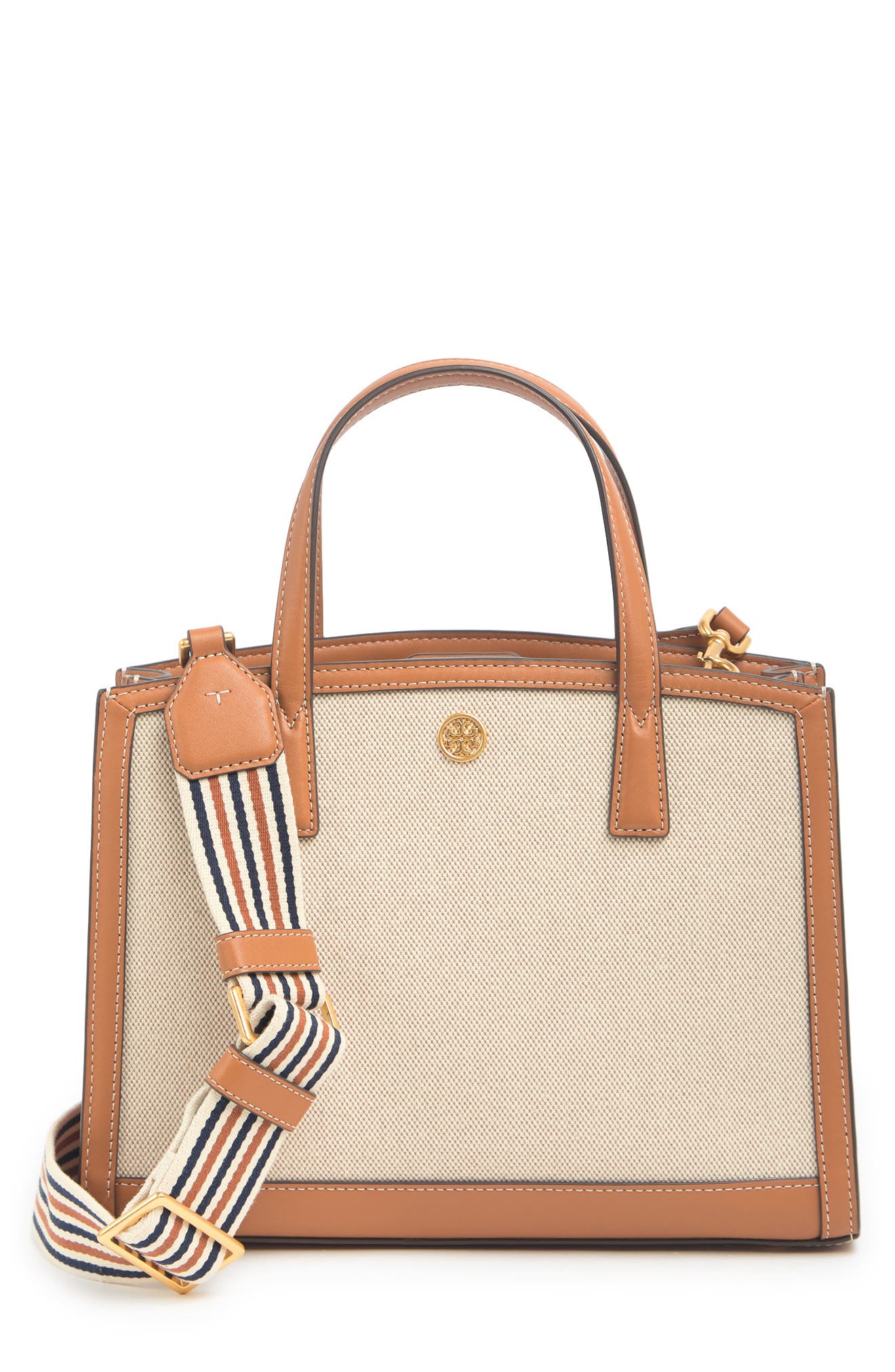 Tory Burch Small Walker Canvas Satchel, Main, color, 