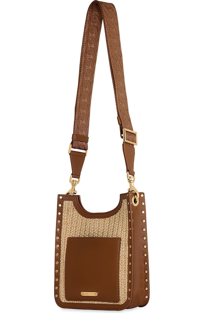 Rebecca Minkoff Mini Darren Feed Crossbody Bag, Alternate, color, Natural/ Cocoa