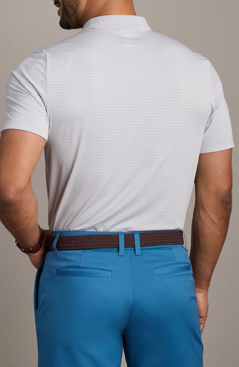 Rhone Approach Performance Polo, Alternate, color, Sleet Gray Seersucker