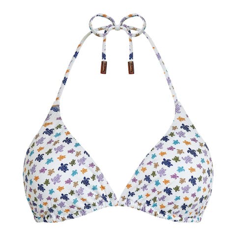 Women Triangle Bikini Top Micro Ronde des Tortues