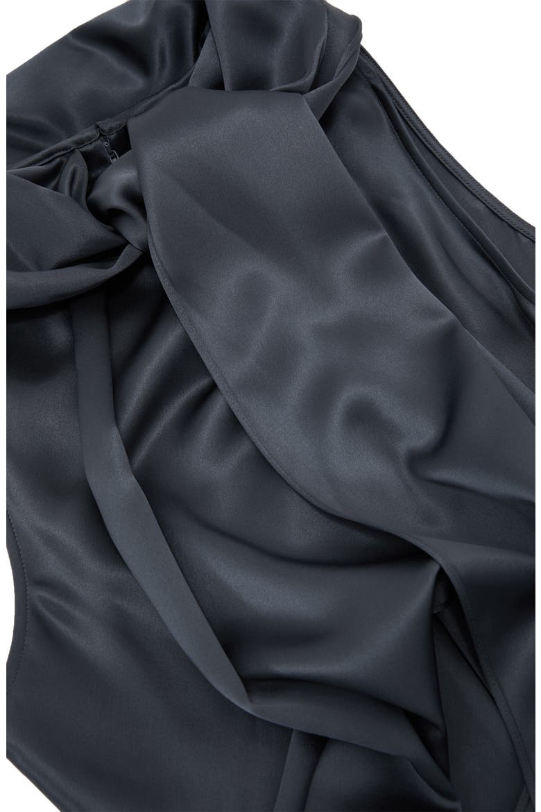 Fae Tie Back Sleeveless Satin Maxi Dress, Alternate, color, GREY