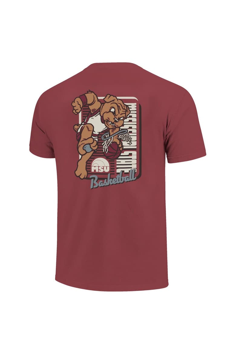 Men's Maroon Mississippi State Bulldogs Comfort Colors Mascot Dunk T-Shirt, Alternate, color, Maroon