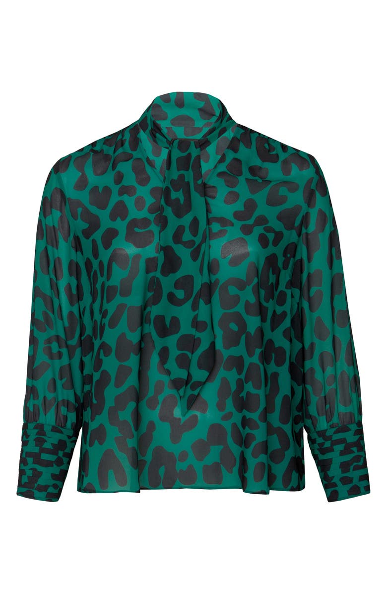 11 Honoré Tracy Print Tie Neck Blouse, Alternate, color,