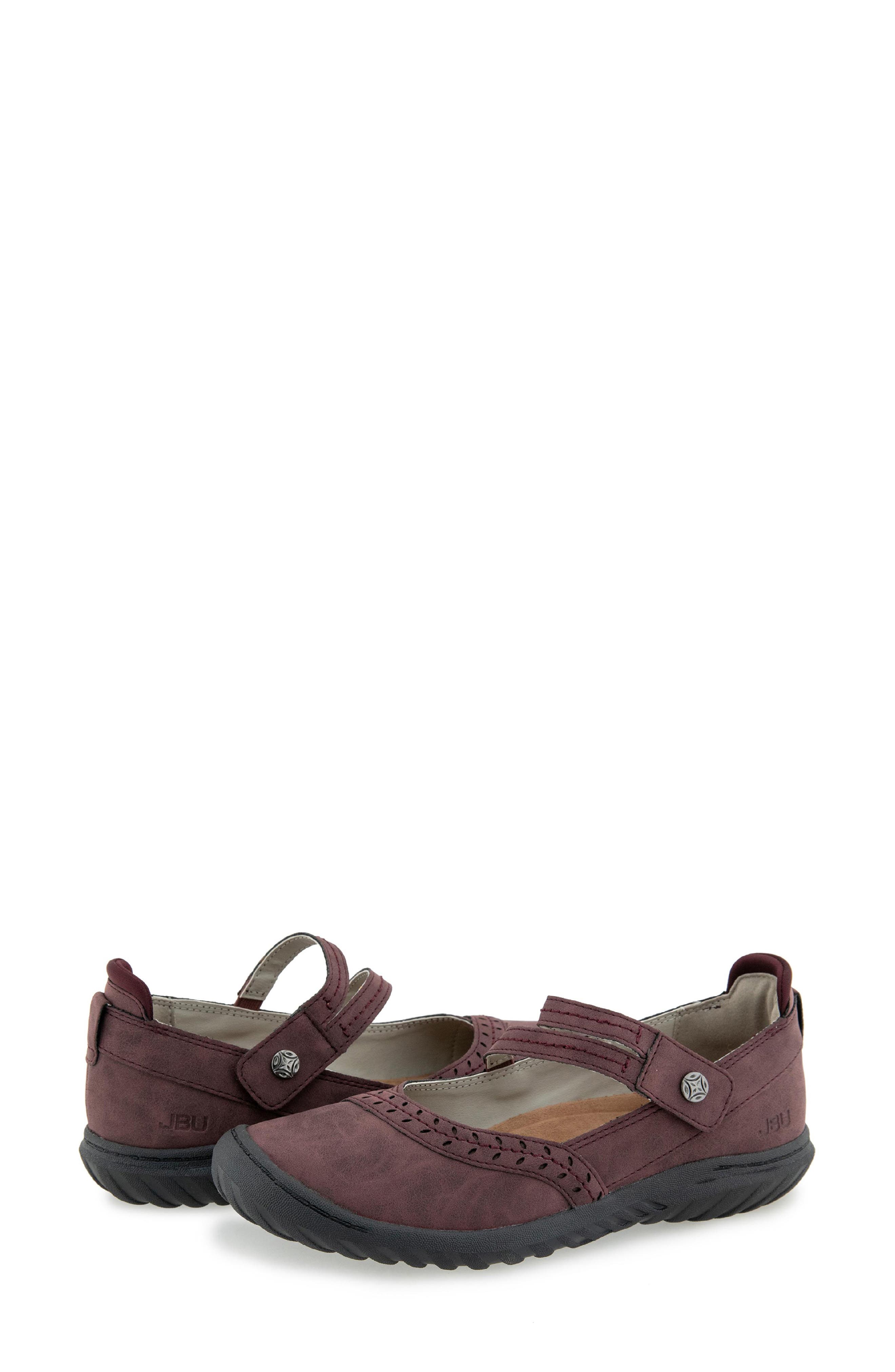 Adeline Faux Leather Mary Jane, Alternate, color, WINE