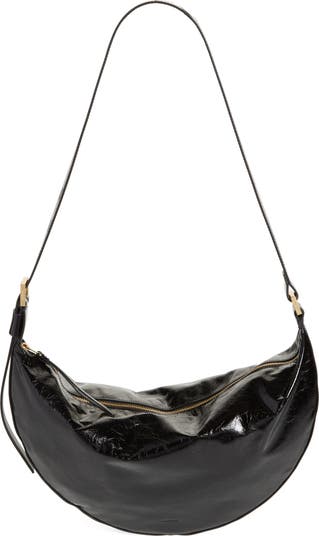 AllSaints Half Moon Leather Shoulder Bag | Nordstromrack
