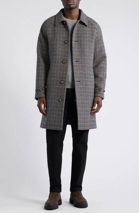 Randolf Check Wool Blend Topcoat