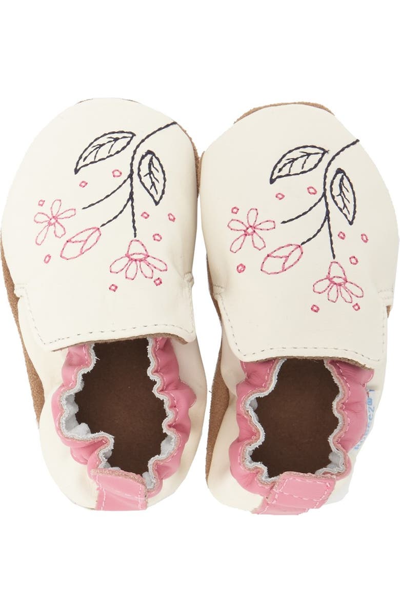 Robeez<sup>®</sup> 'Pink Sugar' Crib Shoe, Alternate, color,
