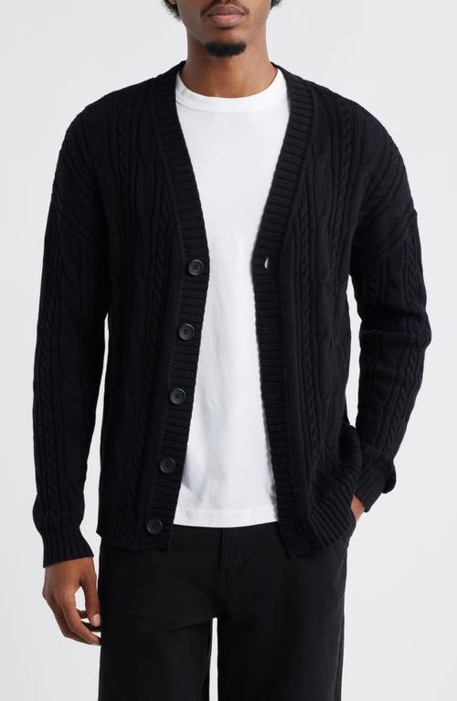 Bp. Cable Cotton Cardigan In Black