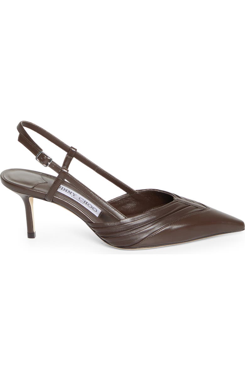 Jimmy Choo Afia Pointed Toe Slingback Pump, Alternate, color, Chocolate/ Chocolate