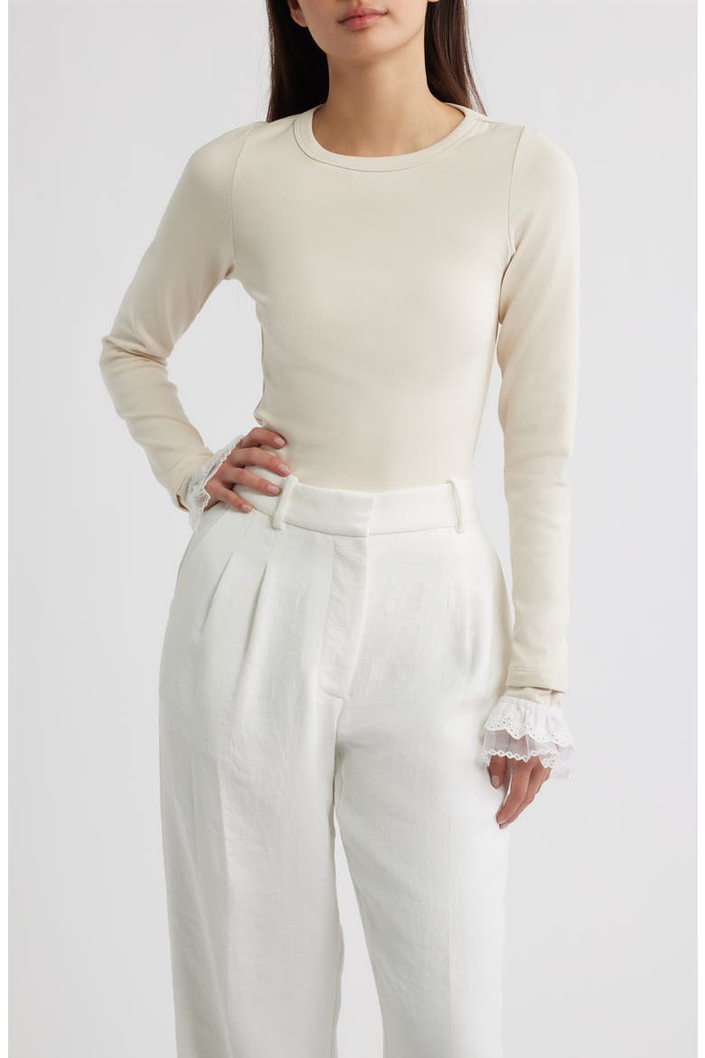 Valentina Bell Sleeve Top, Main, color, CREAM