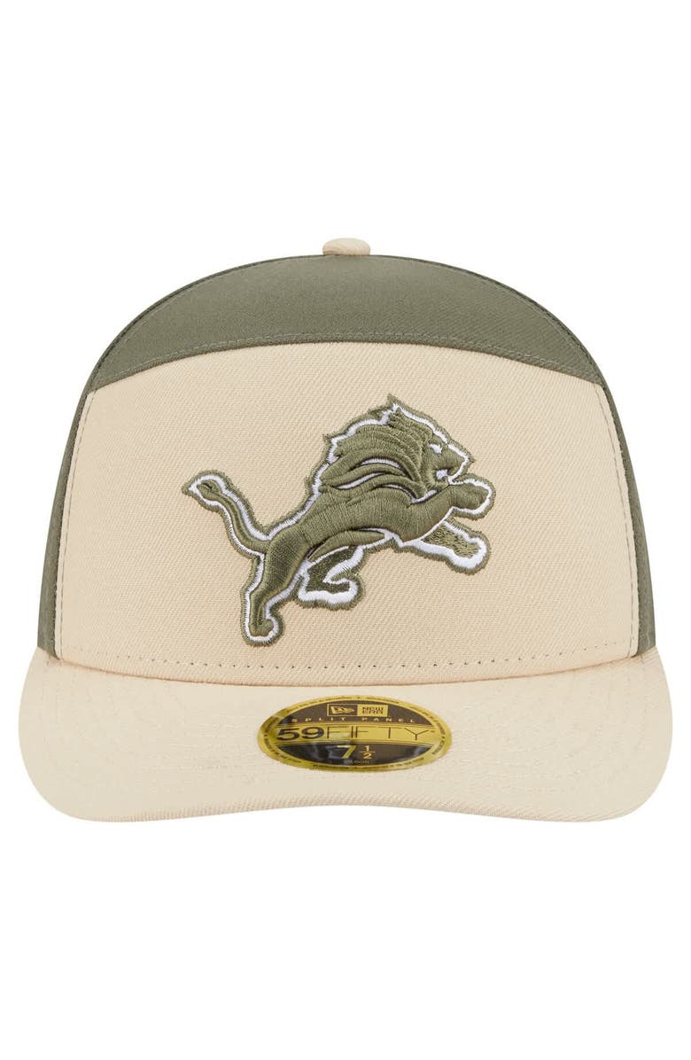 New Era Men's New Era Light Beige/Olive Detroit Lions Two-Tone Color Pack Split Panel 59FIFTY Fitted Hat, Alternate, color, Light Beige