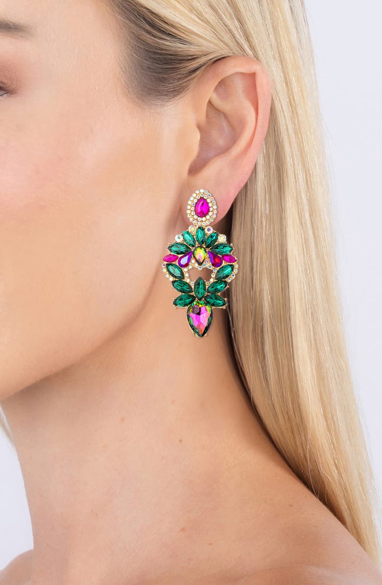 EYE CANDY LOS ANGELES Daytona Statement Drop Earrings, Alternate, color,