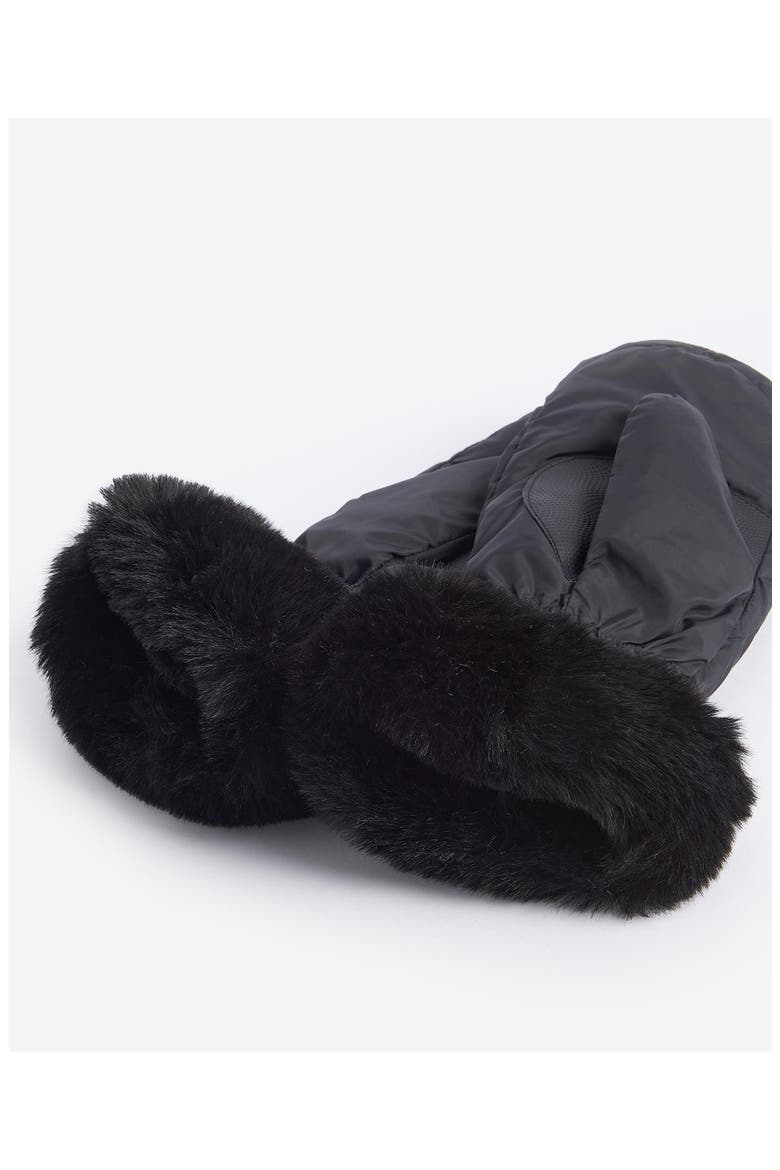 Primrose Waterproof Insulated Mittens with Faux Fur Trim, Alternate, color, BLACK I