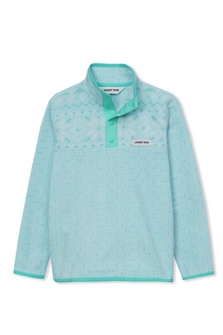 Kids Fleece Quarter Zip, Main, color, Aqua Ice Snowflakes