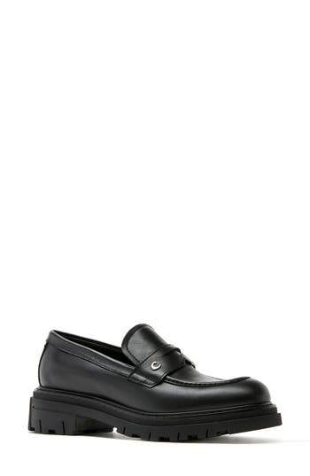 La Canadienne Doe City Dry™ Waterproof Platform Penny Loafer In Black