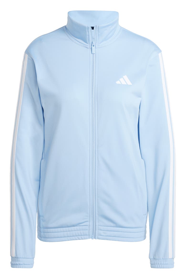 3-Stripes Tricot Track Jacket, Alternate, color, GLOW BLUE/ WHITE