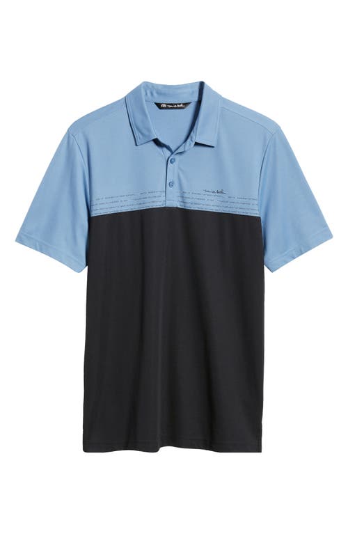 Travismathew Taxiway Colorblock Piqué Polo In Coronet