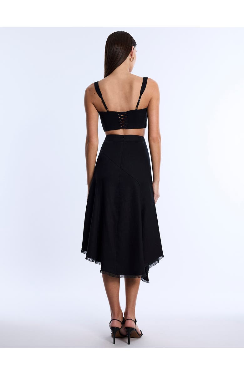 BCBGMAXAZRIA High Slit Flared Skirt, Alternate, color, Black