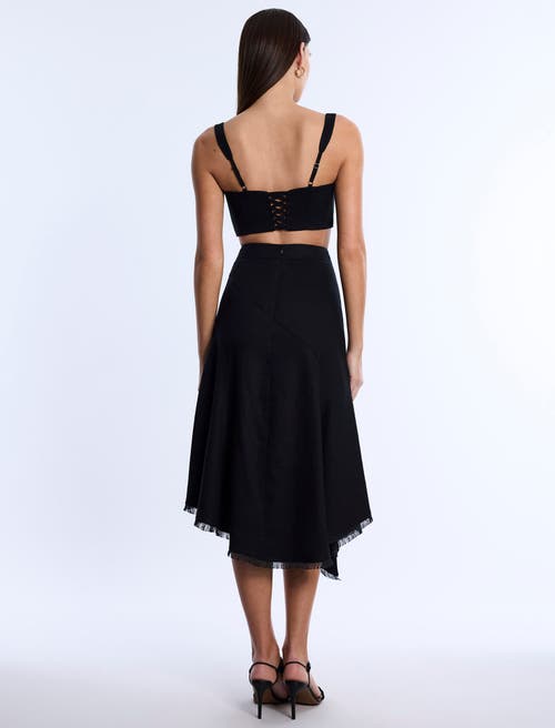 Bcbg High Slit Flared Skirt In Black