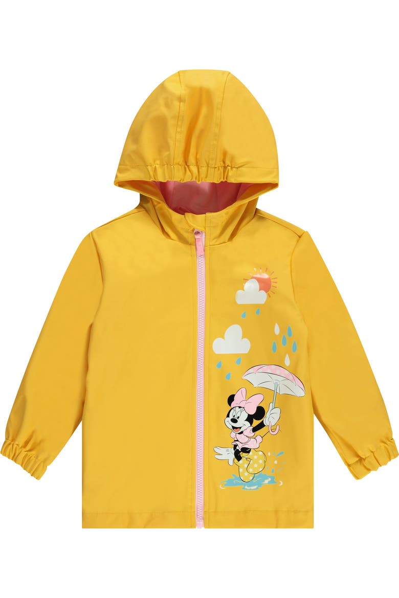 Minnie Mouse Hooded Zip-Up Rain Jacket, Alternate, color, Minnie Rain Yellow