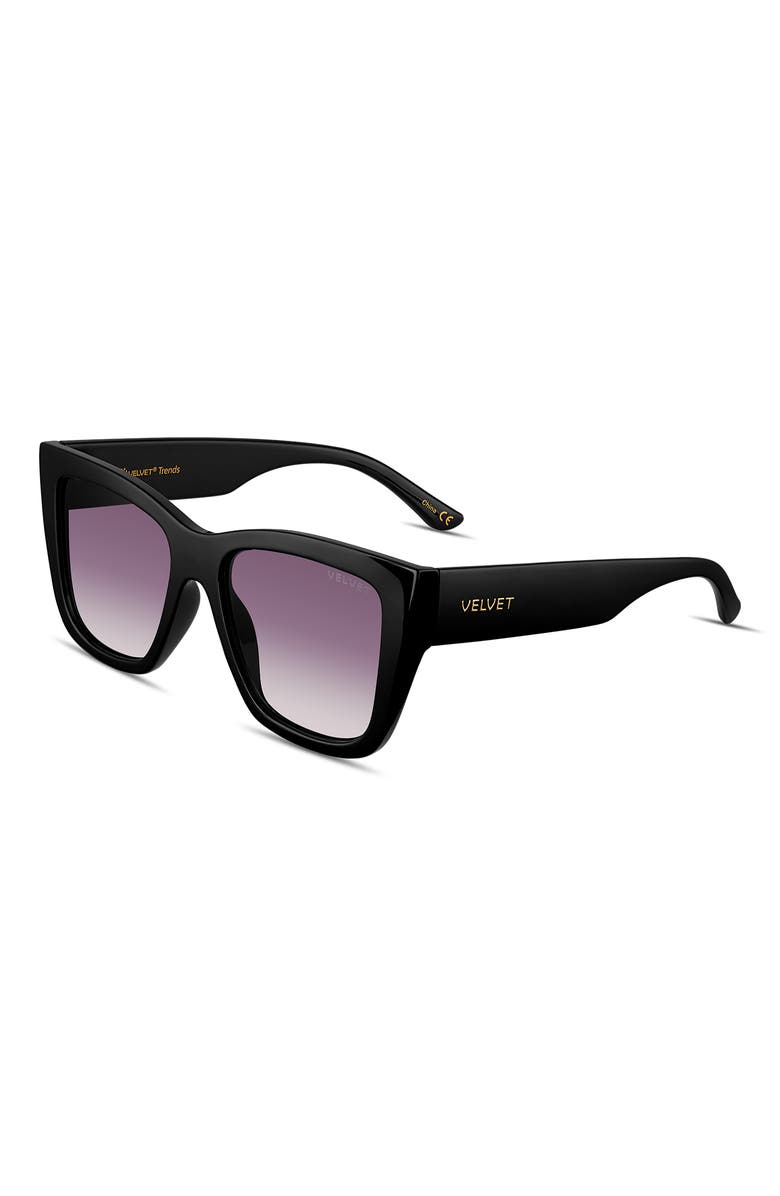 Velvet Eyewear Marsha Sunglasses, Alternate, color, Black