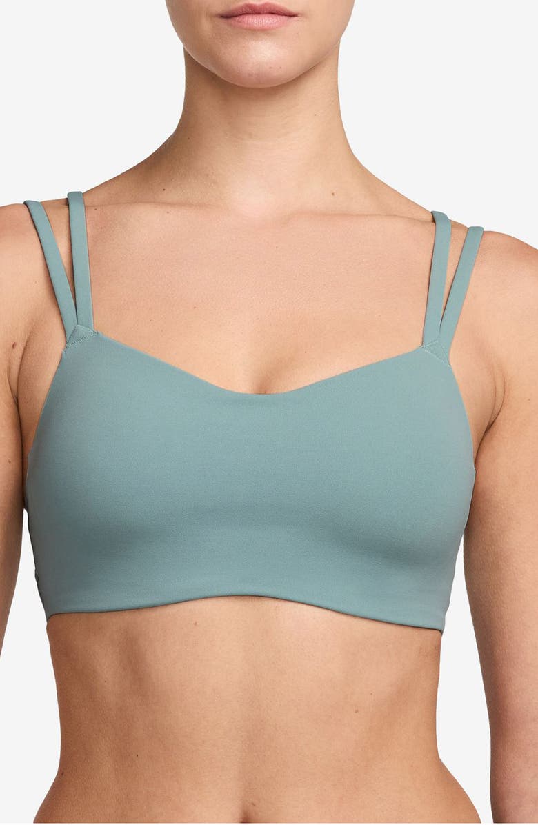 Nike Zenvy Strappy Light-Support Padded Sports Bra, Main, color, Cannon/ White
